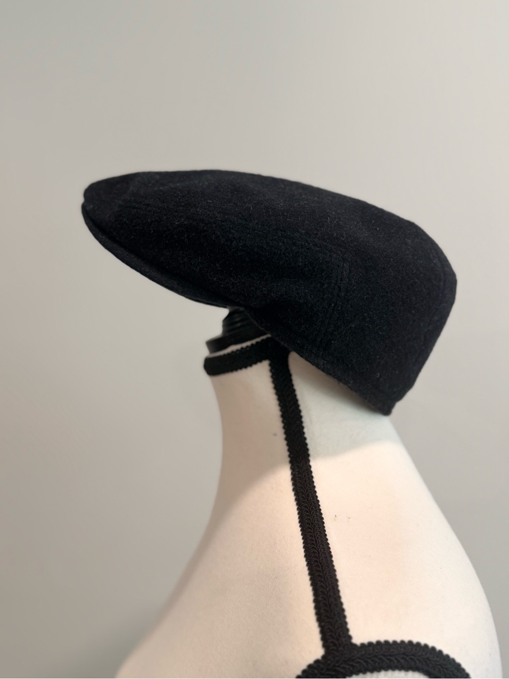 Göttmann Wool Blend Ear Flap Flat Cap Black Size Small 55